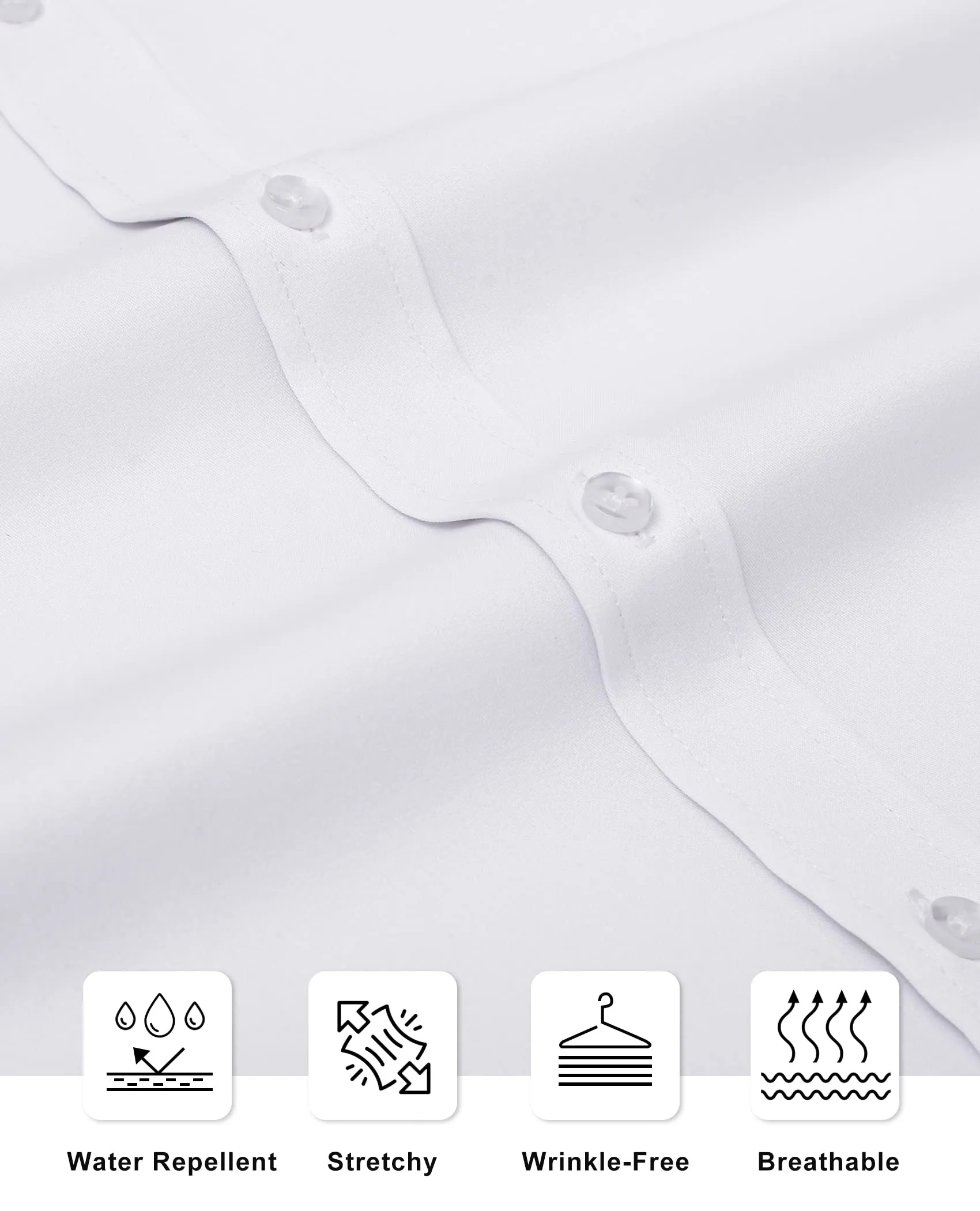 Alimens & Gentle White Dress Shirt for Men Dress Shirts Long Sleeve White Button Down Shirt Men Slim Fit Dress Shirts Big