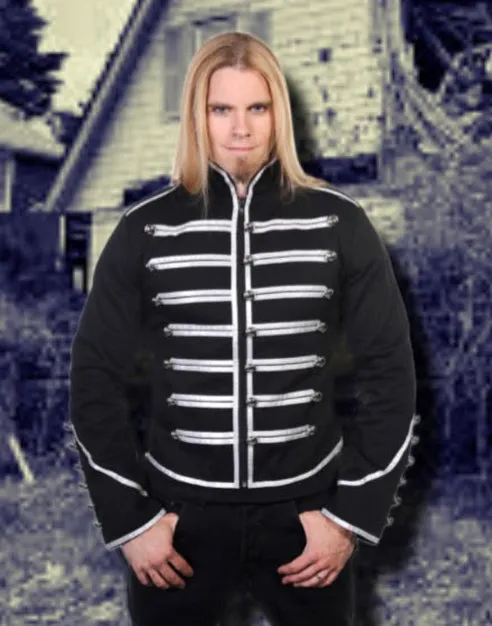 Banned Military Drummer Jacket Black/Silver