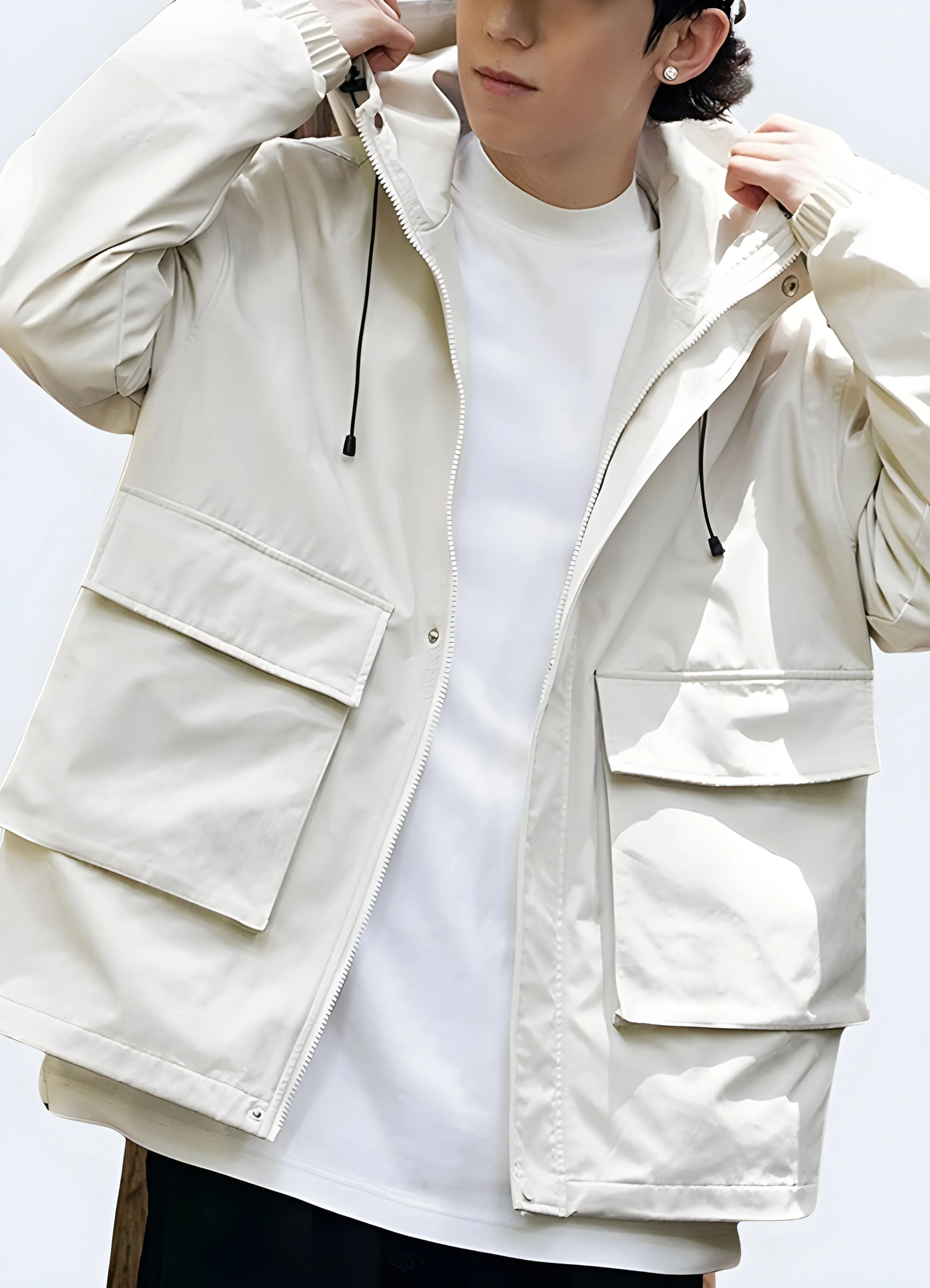 Beige Cargo Jacket