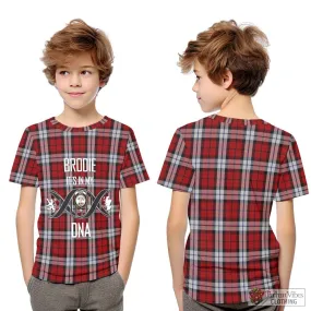 Brodie Dress Tartan Kid T-Shirt with Family Crest DNA In Me Style