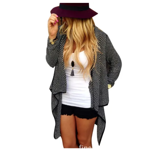 Cardigan Knit Asymmetric Lapel Loose Sweater