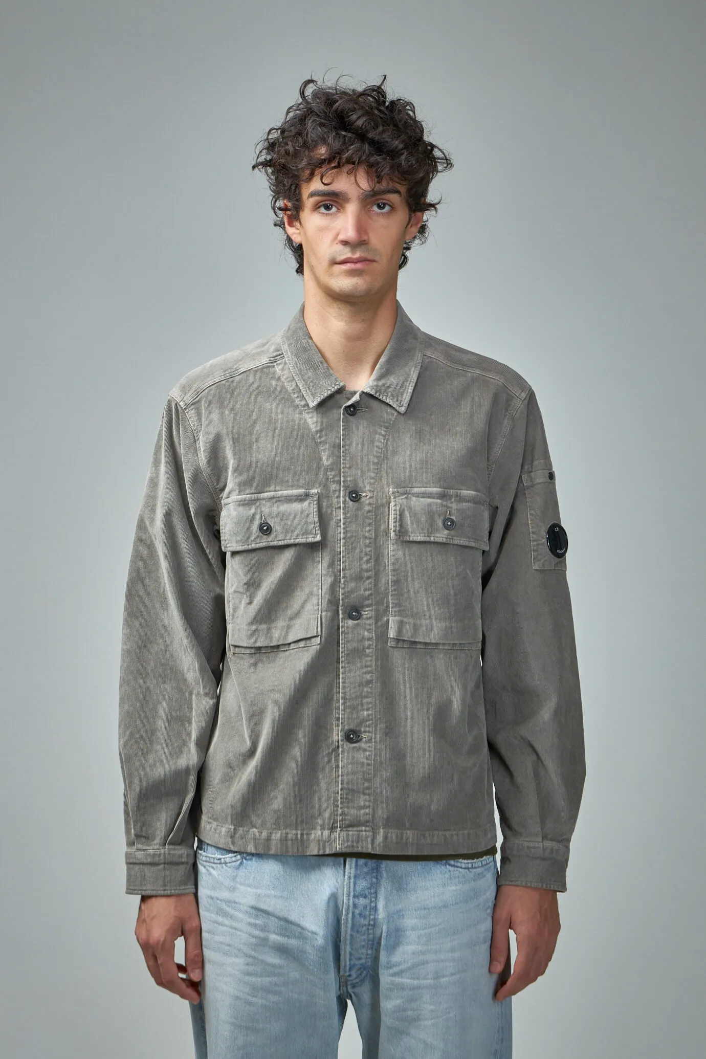 Corduroy Buttoned Utility Overshirt