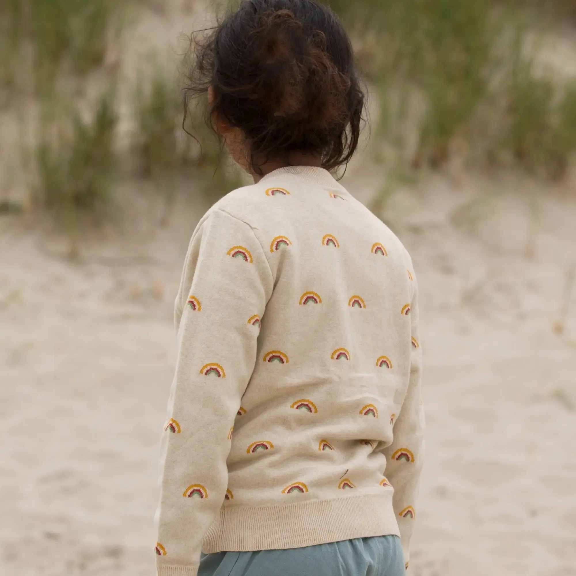 From One To Another Rainbows Knitted Cardigan Sweater