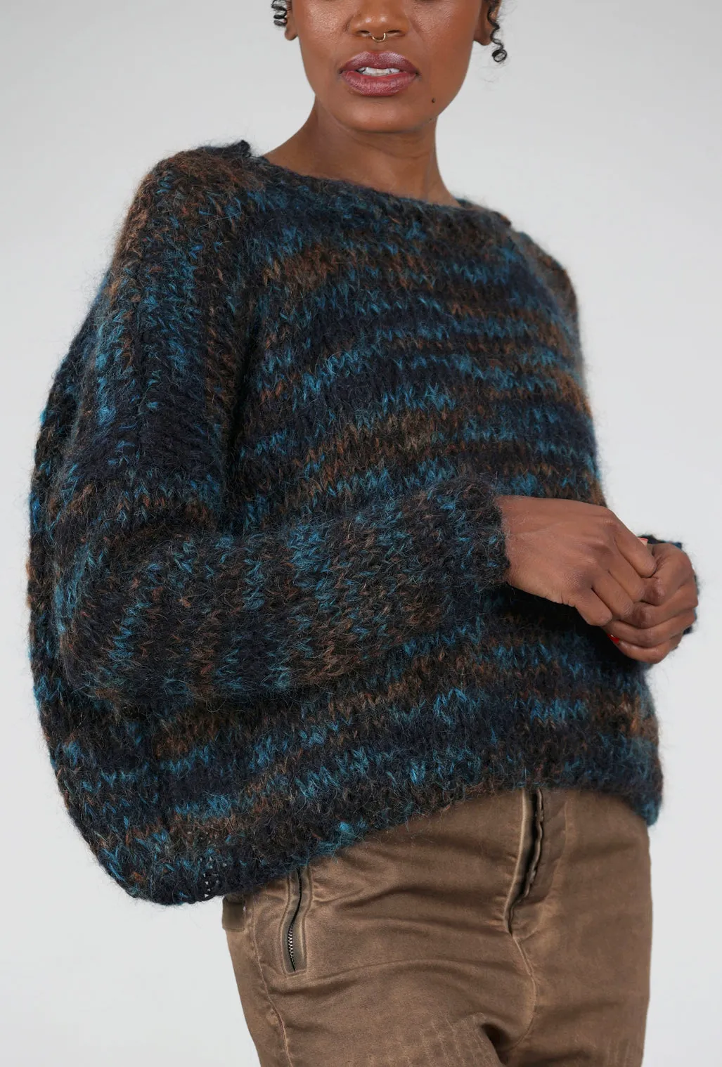 Hand-Knit Kurt Sweater, Rust