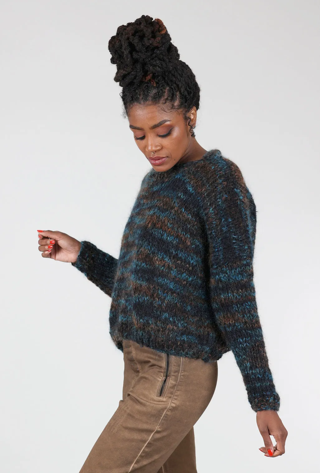 Hand-Knit Kurt Sweater, Rust