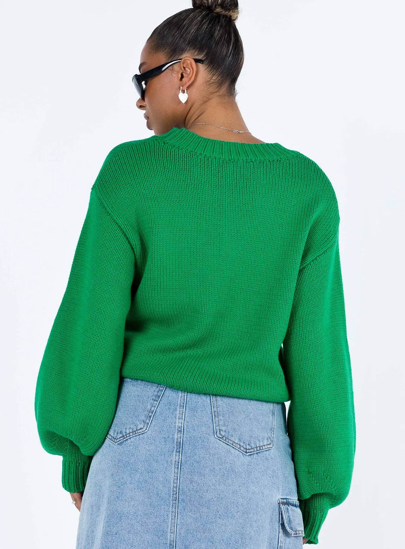 Harmony Knit Sweater Green