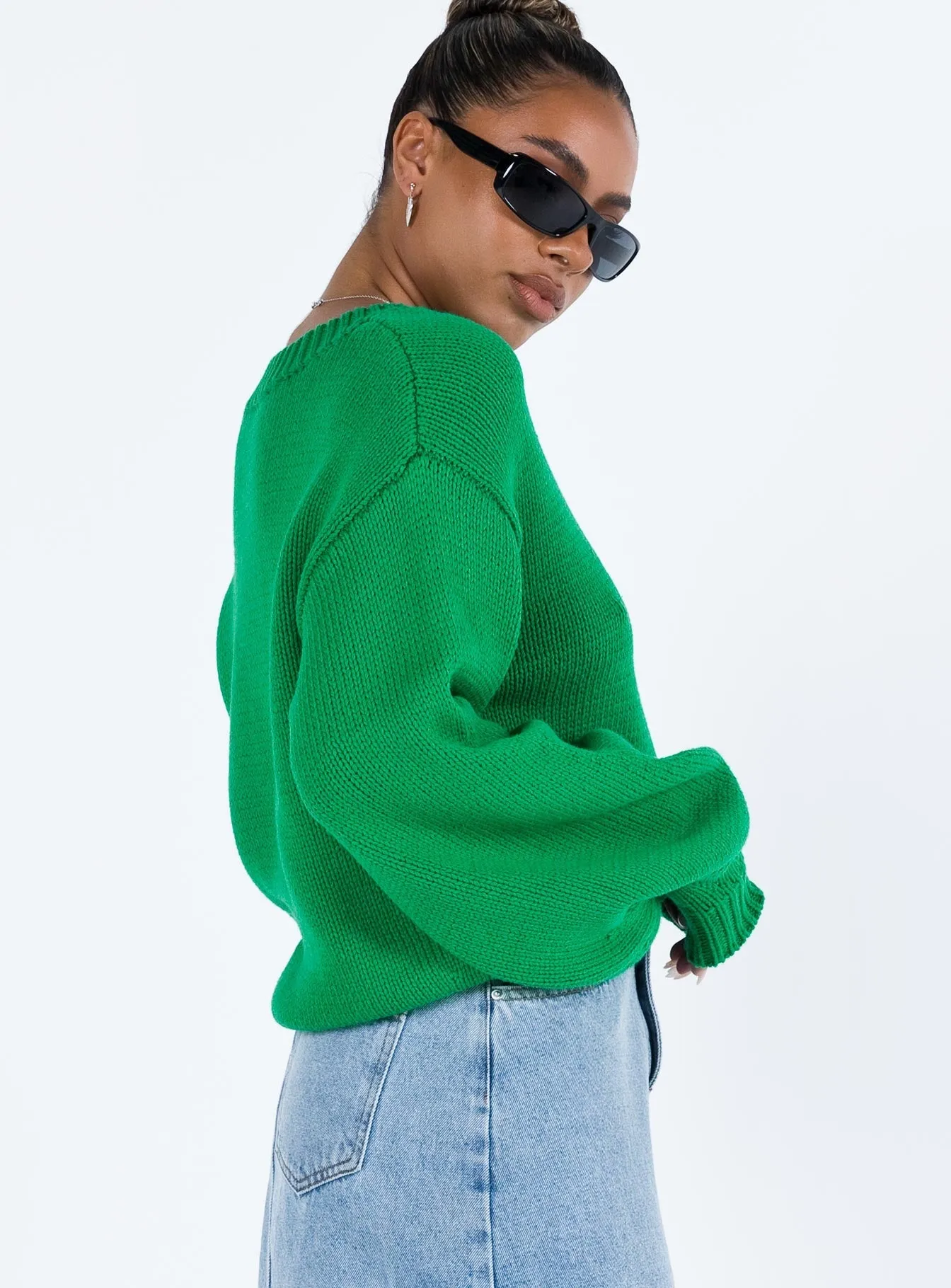 Harmony Knit Sweater Green