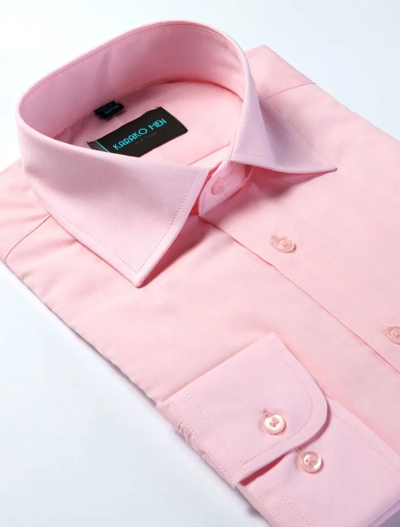 Karako Men Pink Modern Fit Dress Shirt