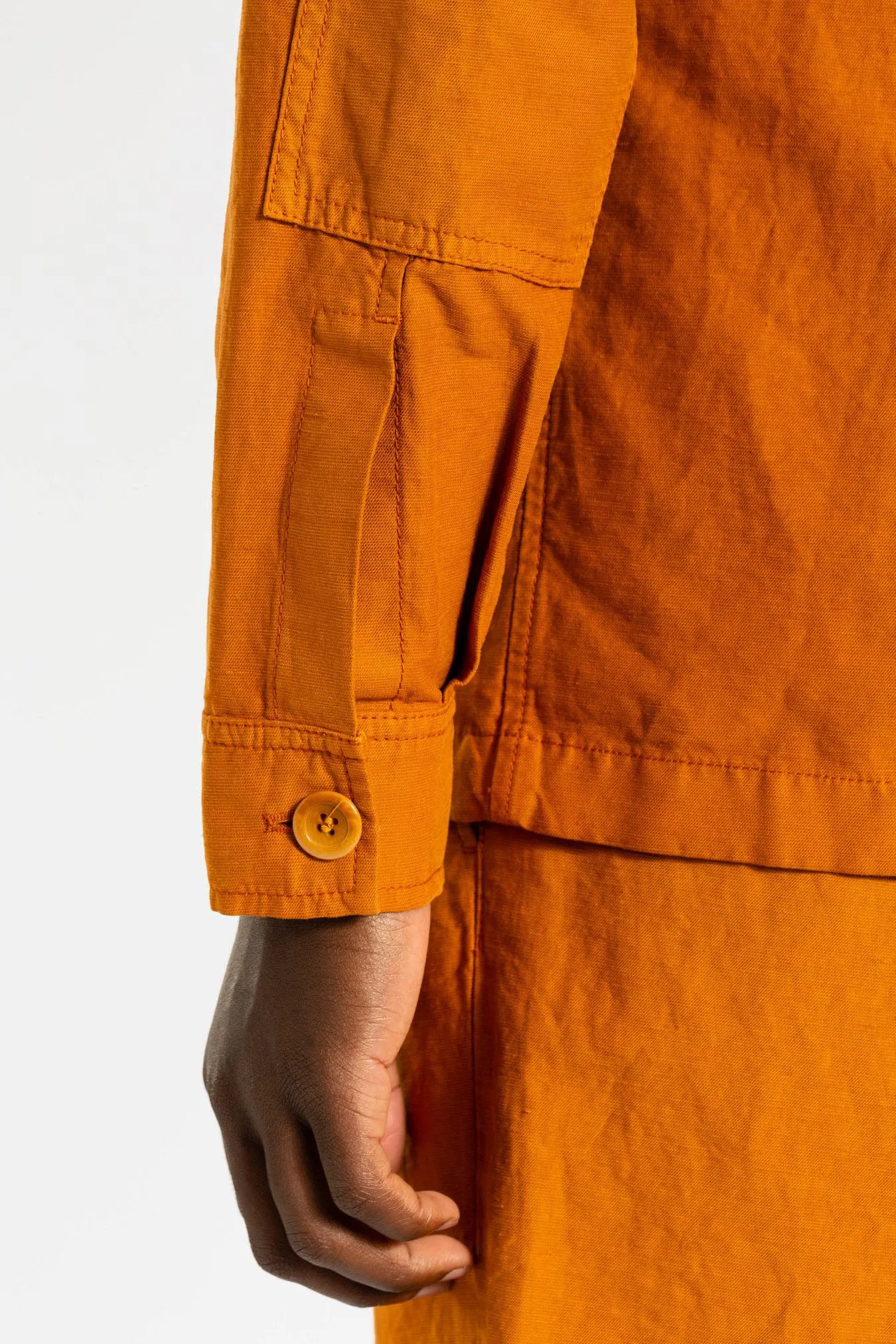 Kyle Cotton Linen - Rufous Orange