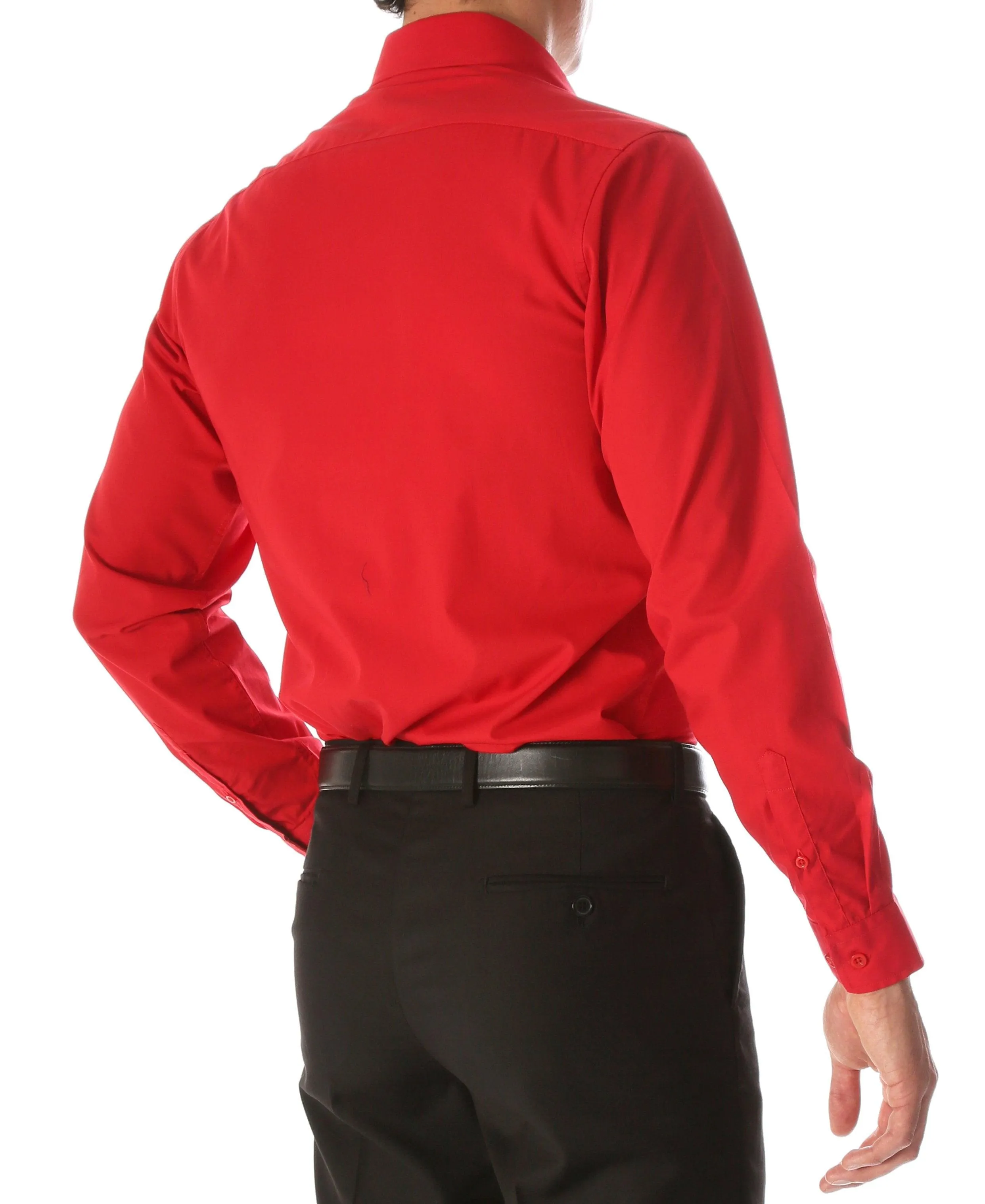 Leo Red Mens Slim Fit Cotton Shirt