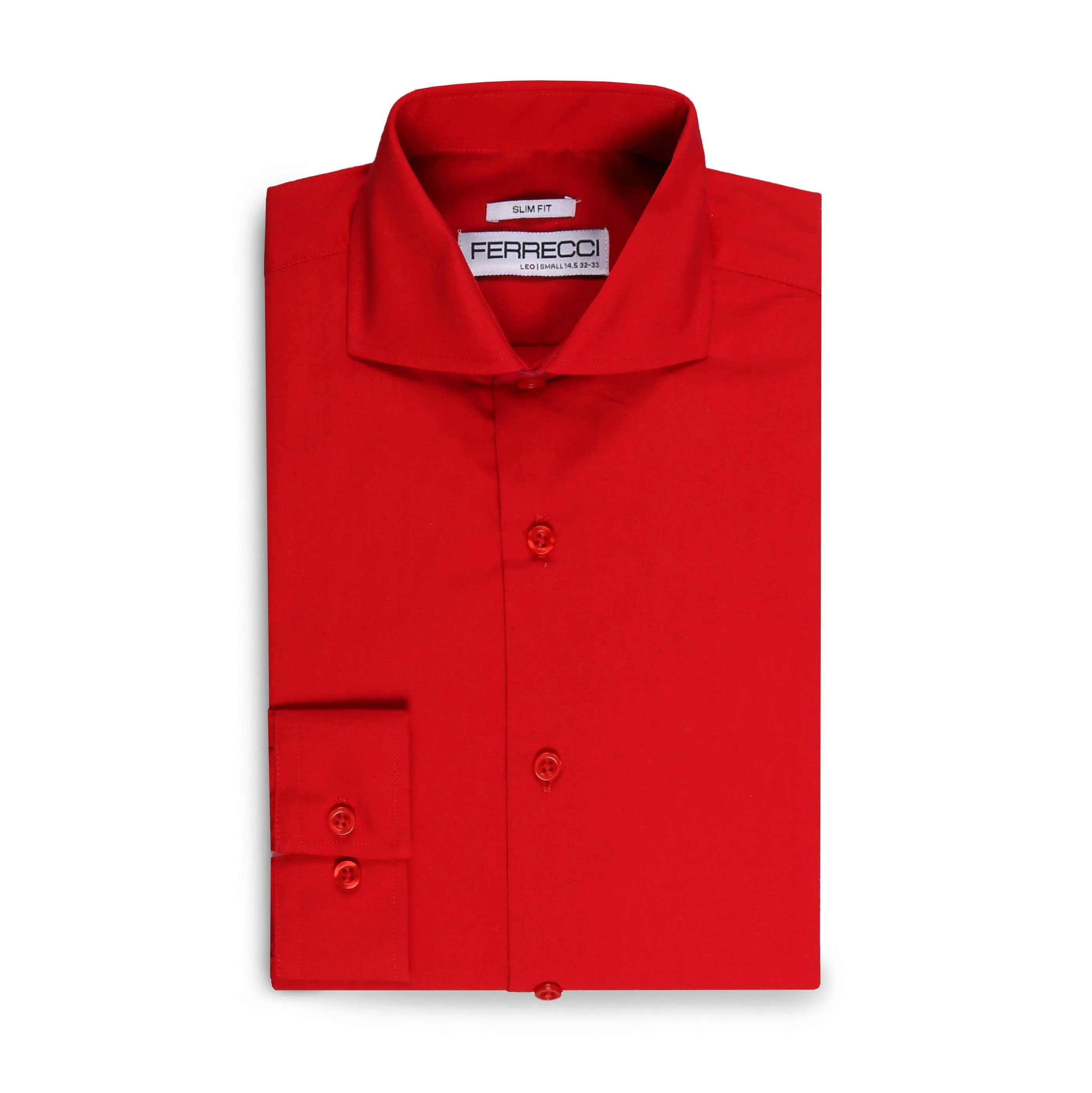 Leo Red Mens Slim Fit Cotton Shirt