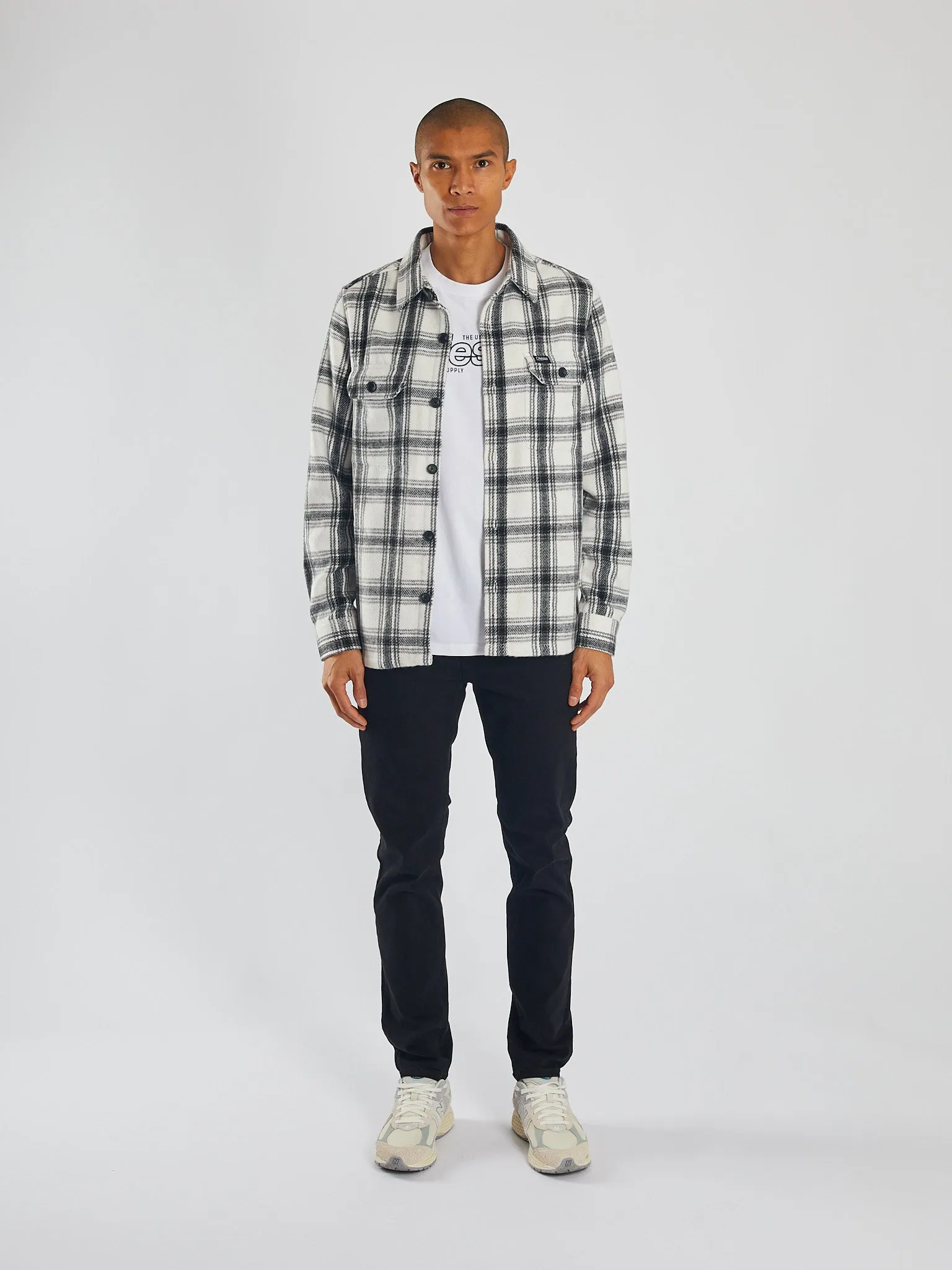 Monty Overshirt Blk/Milk White Check