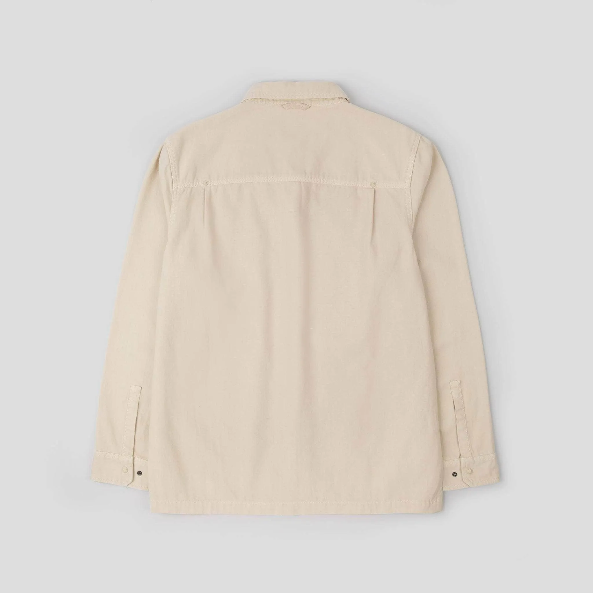 Relaxed Cotton Canvas Snap Buttoned Shirt Palo Santo