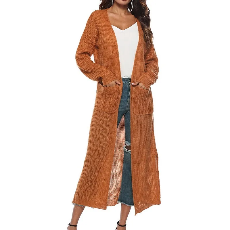 VenusFox Plus Size Autumn Winter Women Long Sleeve Knitwear Kimono Sweater Cardigans