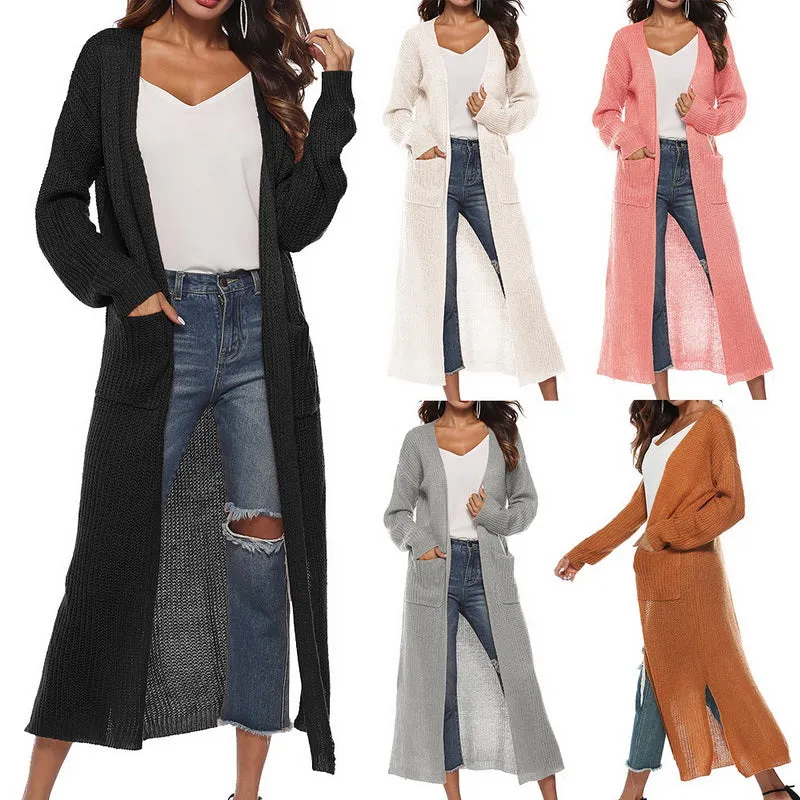 VenusFox Plus Size Autumn Winter Women Long Sleeve Knitwear Kimono Sweater Cardigans