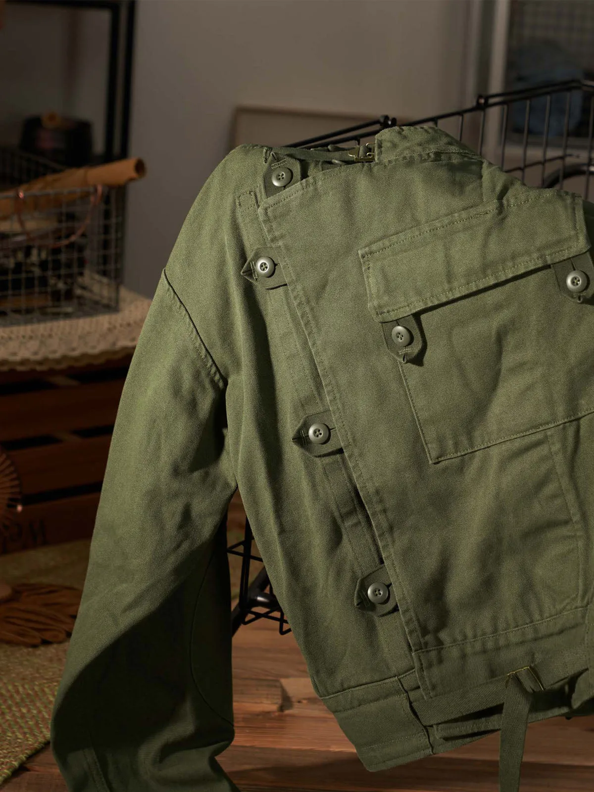 Vintage Swedish Military Motorcycle Jacket