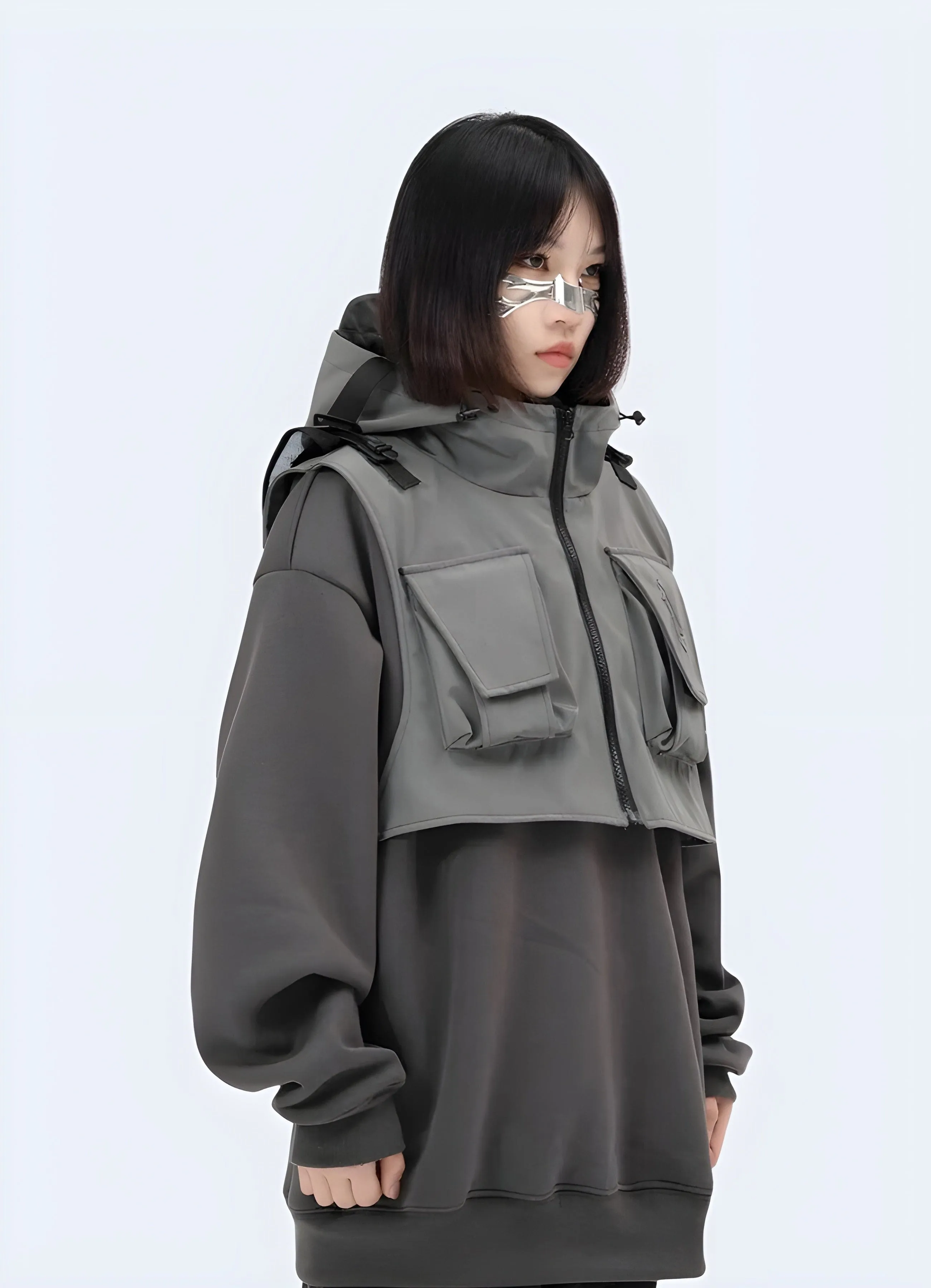 Woman Techwear Hoodie Jacket