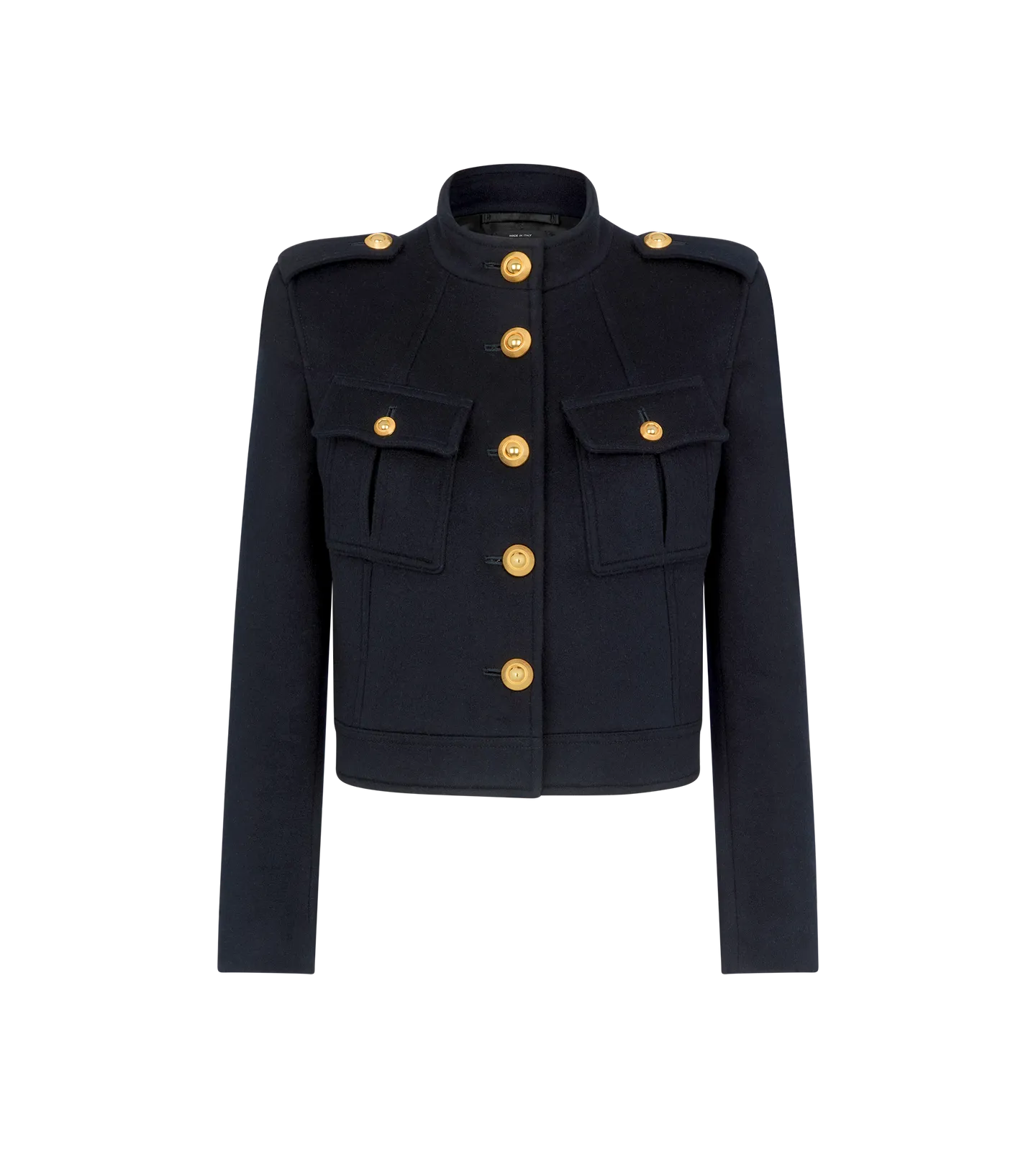 Wool And Cashmere Blend Military Chasseur Jacket